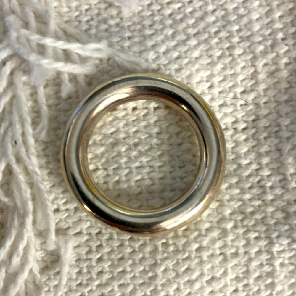Very Cool Vintage Tubular Sterling Silver Ring